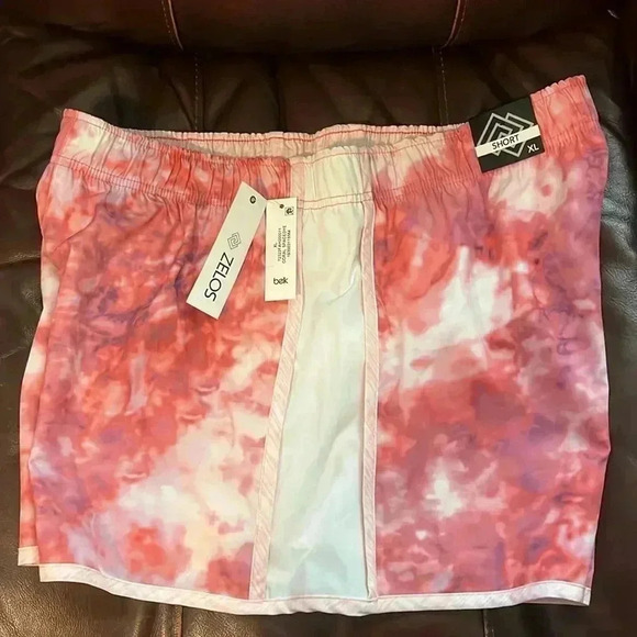🆕 Zelos Peach Colored Tye Die Shorts Size XL - Picture 7 of 7